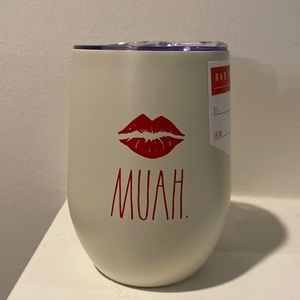NEW Rae Dunn 💋 MUAH. S/S Wine Tumbler ❤️❤️